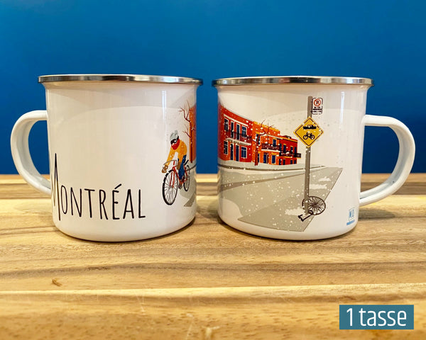 Tasse Montréal en hiver (vélo)