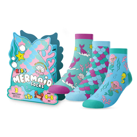 Paquet de 3 chaussettes Sirène pour enfants